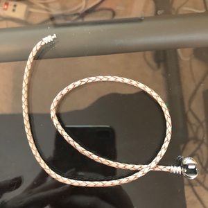 Authentic Pandora double wrap leather bracelet
